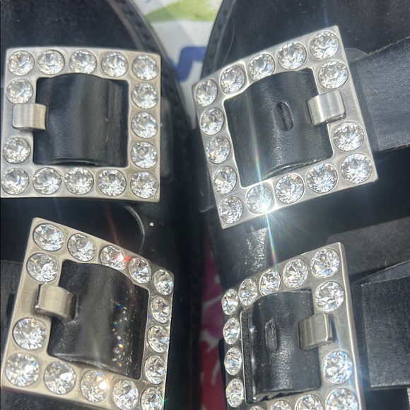 Michael Kors Black Sandals with Crystal Buckles - Picture 7 of 7